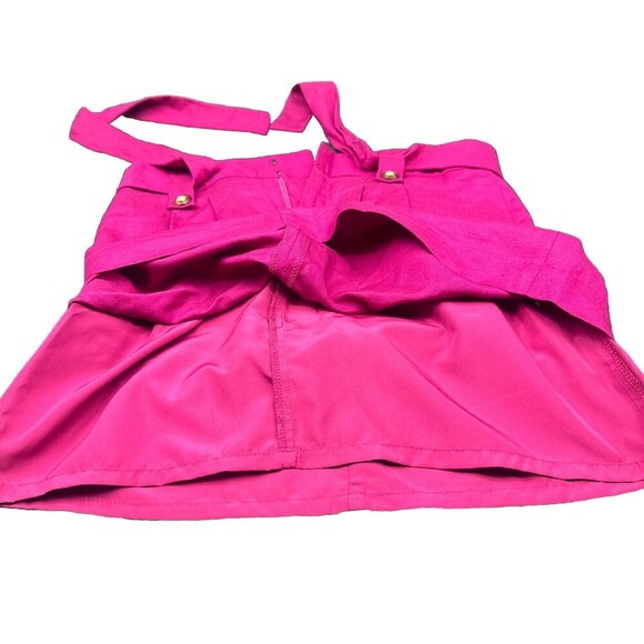 Banana Republic Women’s PINK Lined Linen Short Belted Waist Skirt Size 2 NWT - Picture 6 of 8